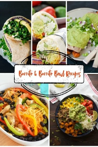 15 Burrito and Burrito Bowl Recipes. So many great options for Cinco de Mayo or any time you are craving some Mexican food!