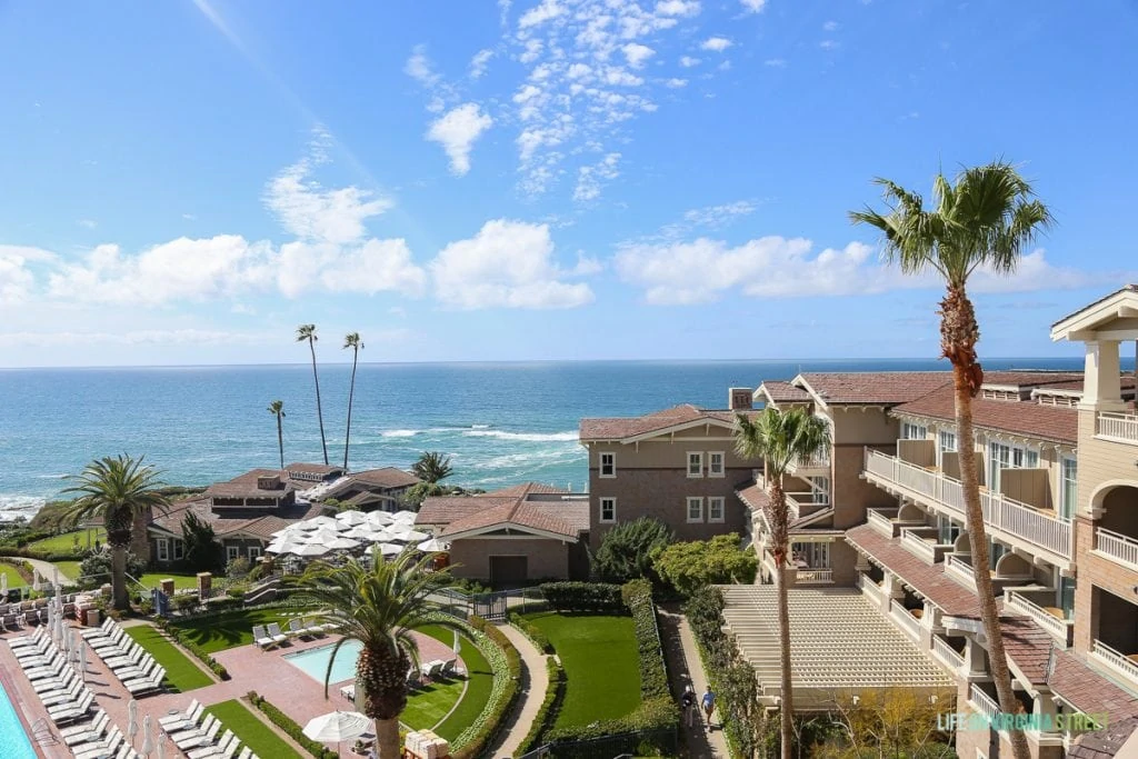 This is the view of the ocean from our hotel at the Montage in Laguna Beach. 