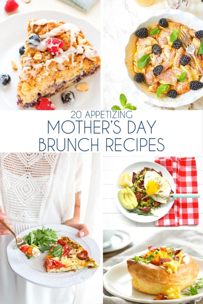 A collection of the best Mother's Day Brunch Recipes. Includes drinks, meals, desserts and more, sure to make the perfect brunch!