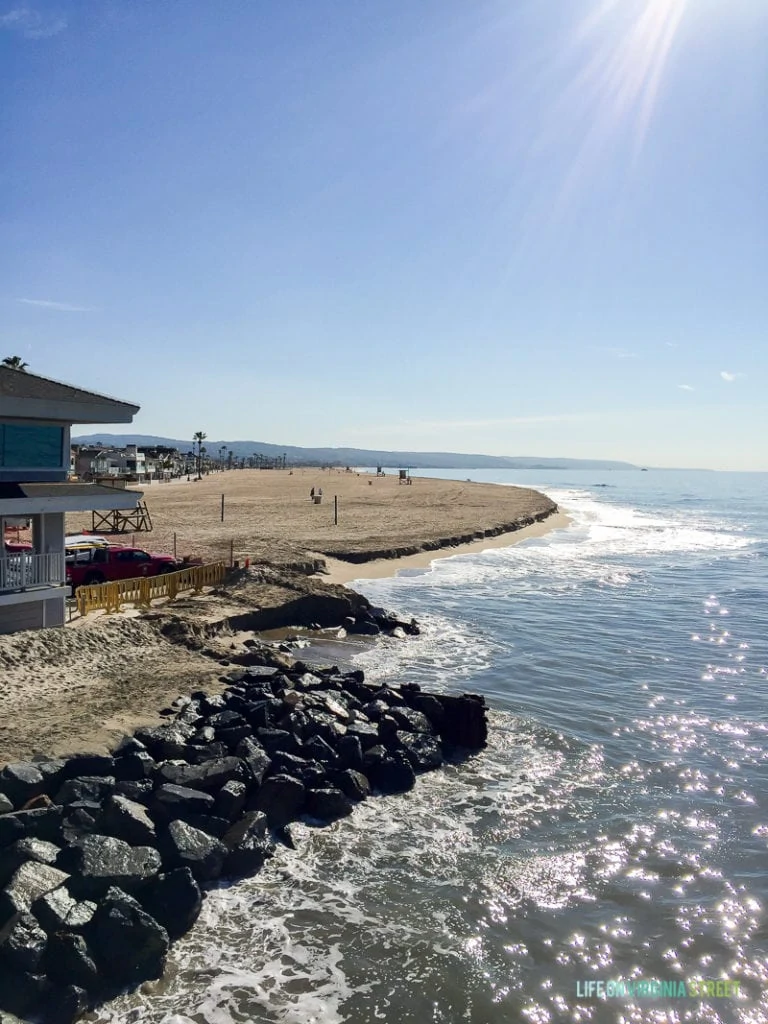 Watching the waves roll in on Newport Beach - classic Southern California Vacation!