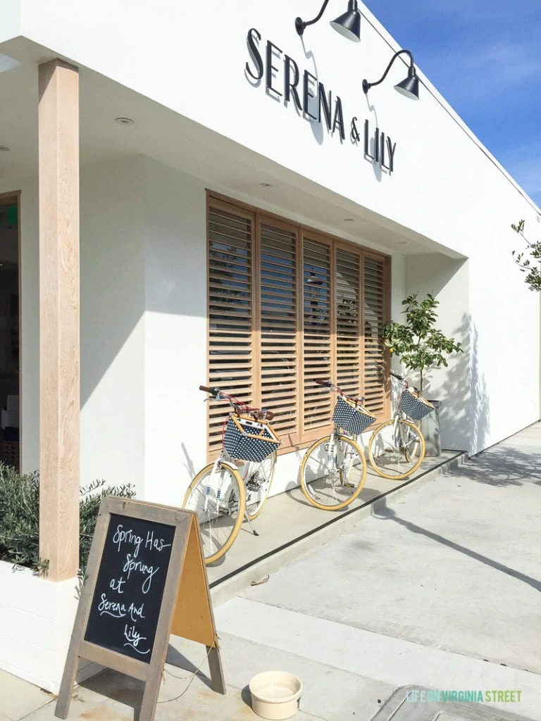 Serena & Lily was easily my favorite home goods store we visited. I loved the outdoor decor, like these vintage bicycles!