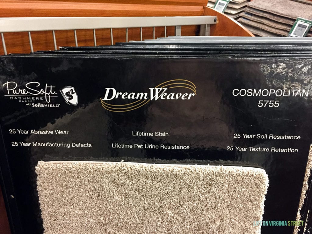 Dream weaver carpet for the house.