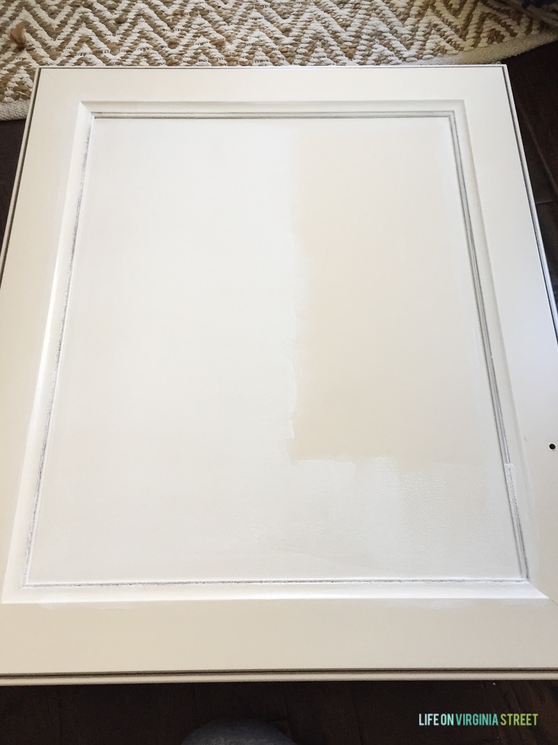 How To Paint Thermofoil Cabinets Life On Virginia Street   Primer Thermofoil Cabinet Door 