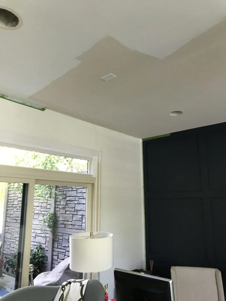 Update to the ceiling with Valspar Ceiling Paint right out of the can. 