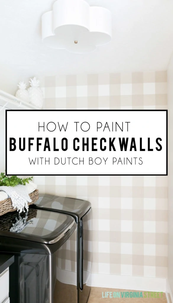 How to paint buffalo check wall with Dutch Boy paints poster.