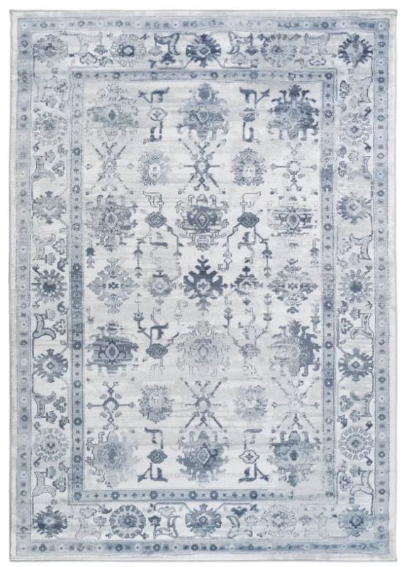 I love the pattern on this rug, as well as the navy blue tones. It will contrast well with the walls and carpet. 