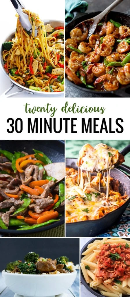A well-rounded collection of twenty delicious 30 minute meals that you'll want to add to your dinner routine for the new year!