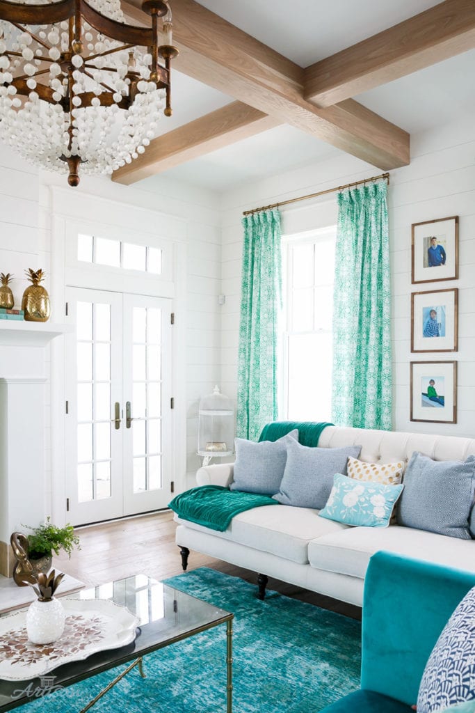 White and Aqua Home Tour via House of Turquoise for Artisan Signature Homes | Photo by Tim Furlong Jr.
