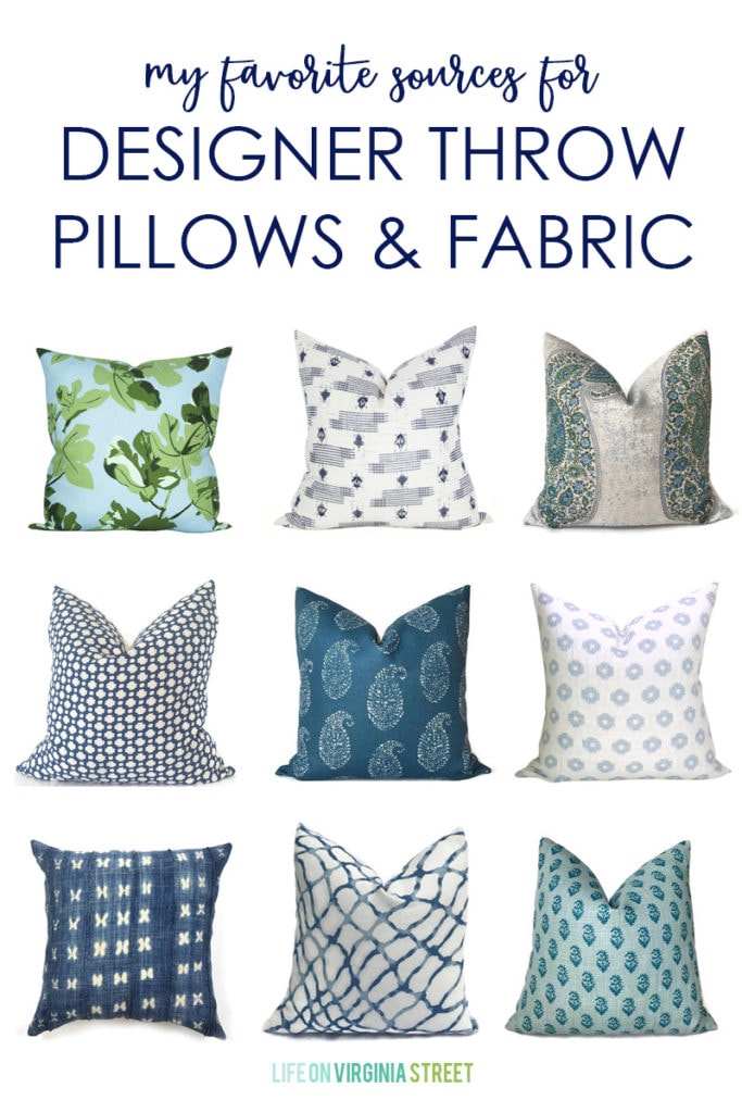 designer pillows for less