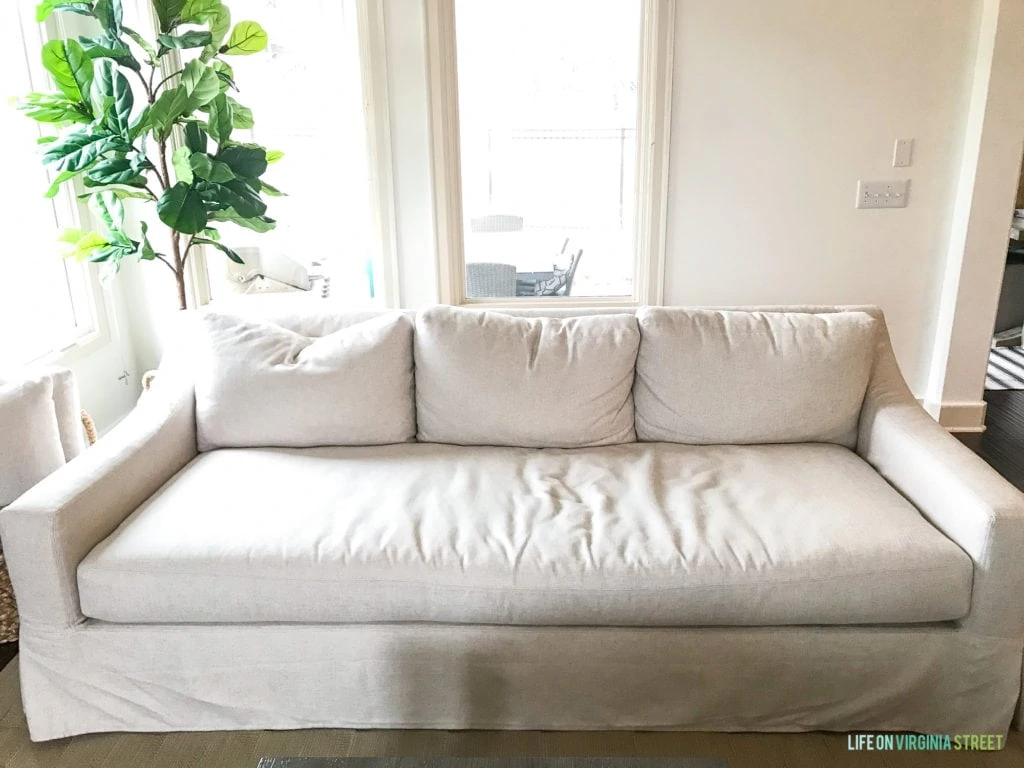 Used pottery barn deals sofa