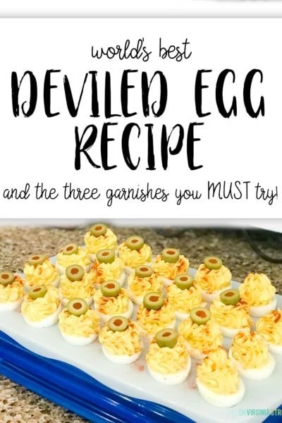 By far the best deviled egg recipe I've ever tried! Also includes recommendations for garnishes that bring your deviled eggs to the next level!