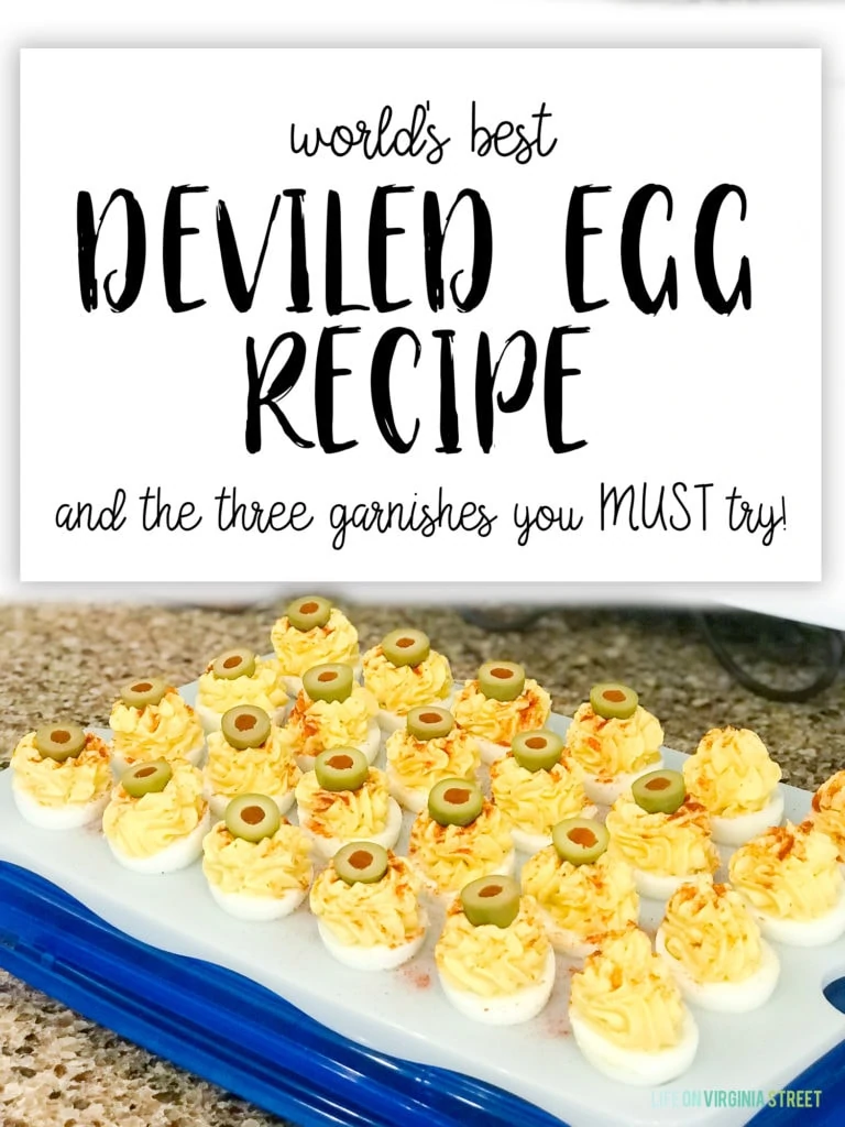 Worlds best deviled egg recipe and the garnishes you must try poster.