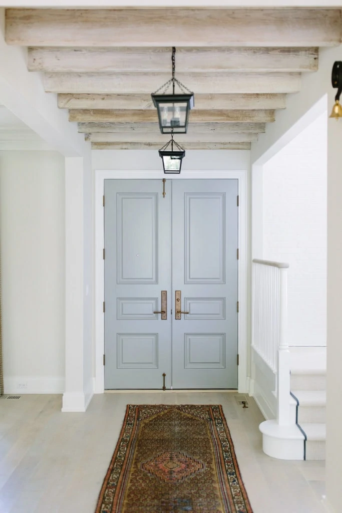 Benjamin Moore Cape May Cobblestone Interior Door via Kate Marker Interiors