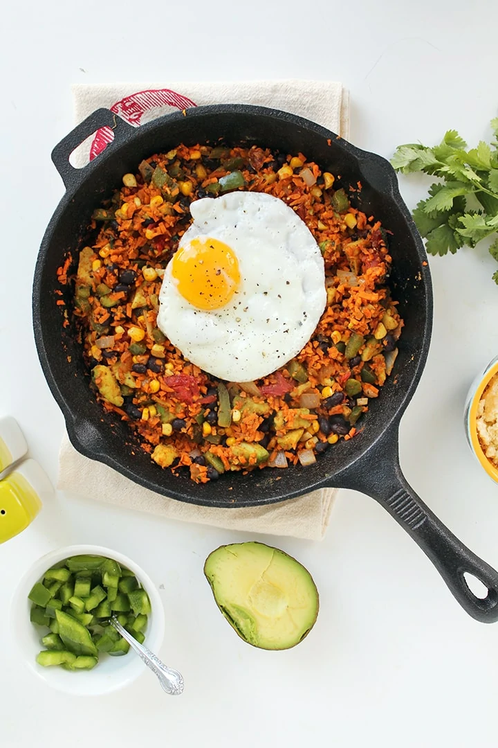 Sweet Potato Rice Mexican Breakfast Skillet