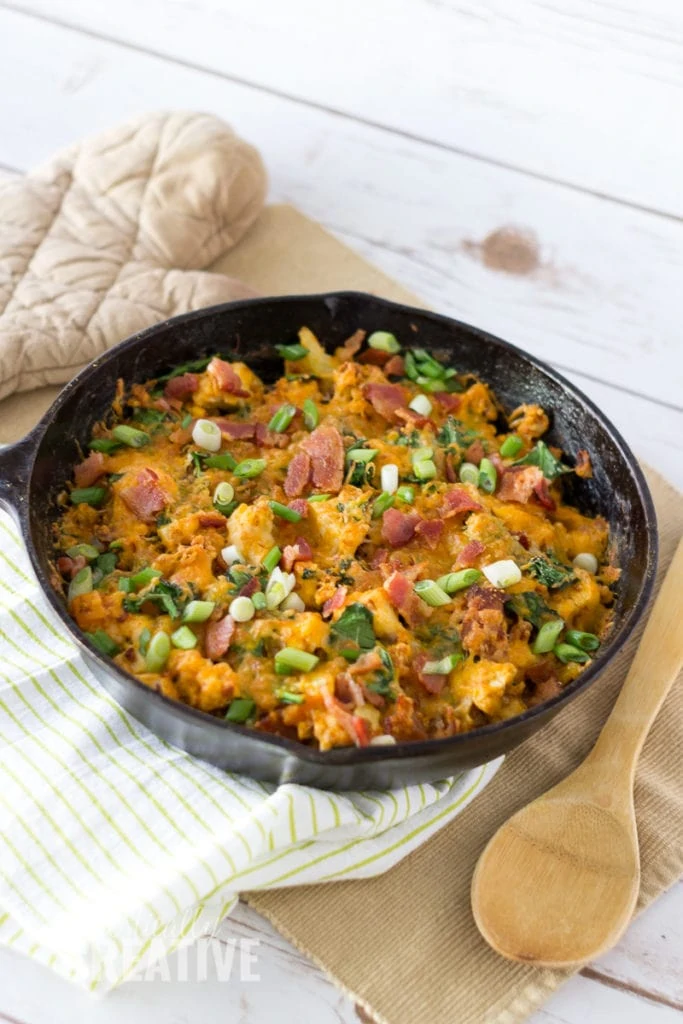 Mexican chorizo baked in a pan on the table.