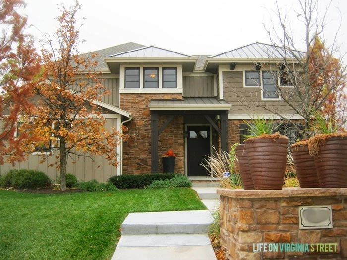 The house before painting with light brown paint.