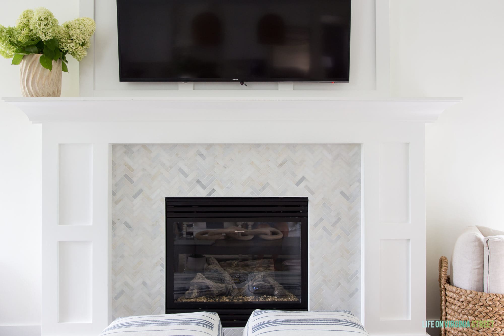 Shaker Style Fireplace Reveal & Living Room Updates - Life On Virginia ...