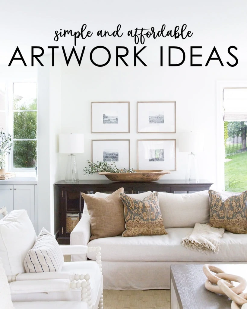 Excellent simple and affordable artwork ideas you can use in your home. Get instant impact with little cost!