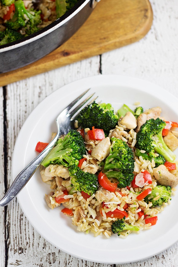 20 Minute Chicken And Rice Skillet Dinner Recipe