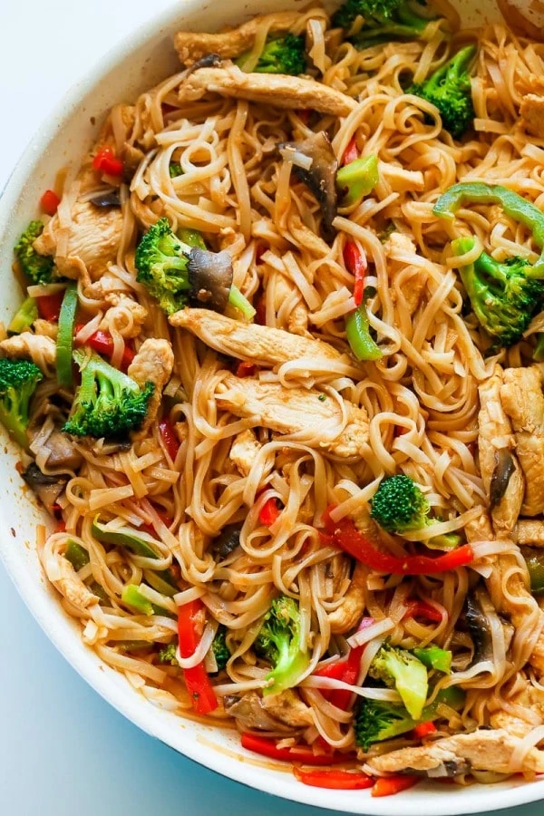 Chicken Stir Fry With Rice Noodles