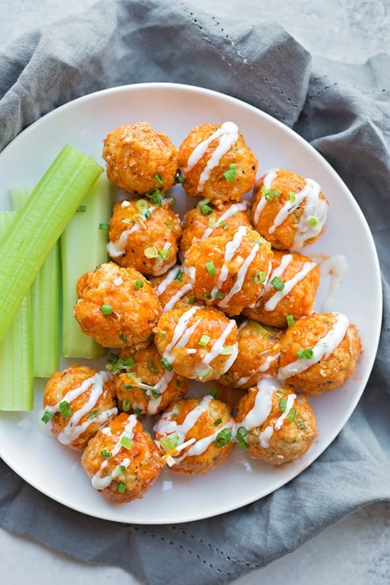 30 minute buffalo chicken meatballs 