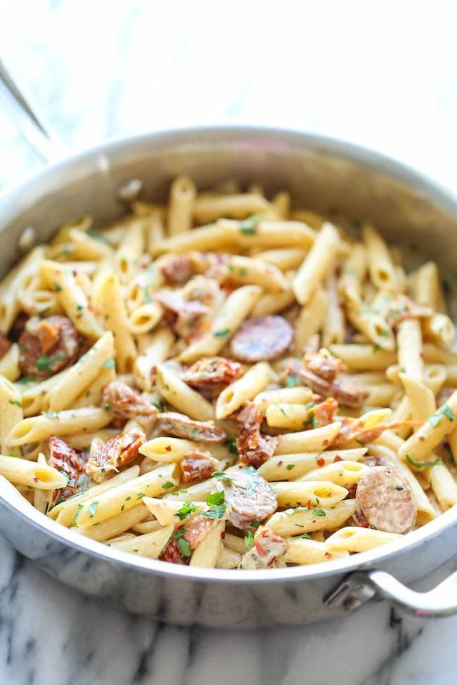 Pasta With Sun-Dried Tomato Cream Sauce