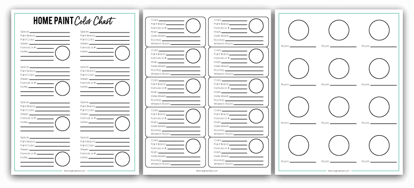 Paint Color Organization Printable Download Sign-Up graphic.