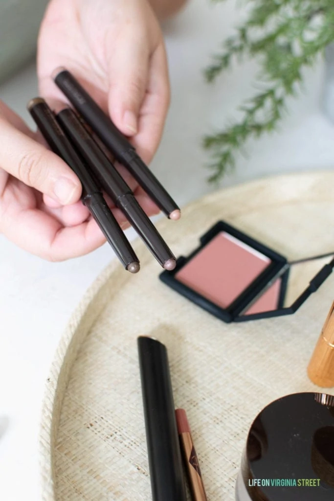 Charlotte Tilbury Caviar Sticks are the perfect eyeshadow to use for this five minute makeup routine!