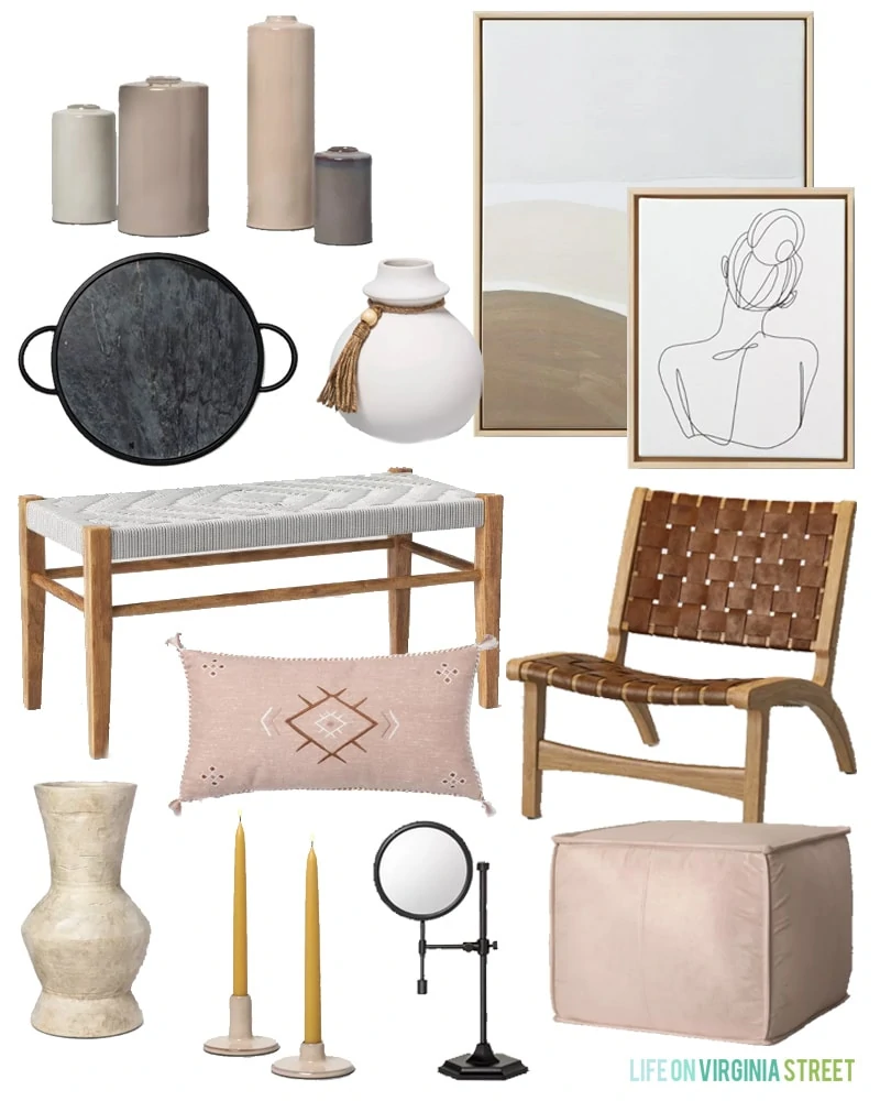 New Target Home Decor with a boho chic vibe! Get all the sources for each of these items in this blog post!