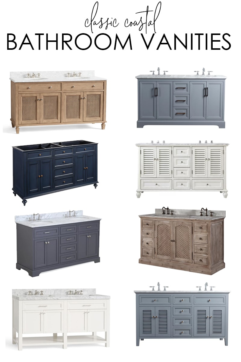 Coastal wood bath deals furniture