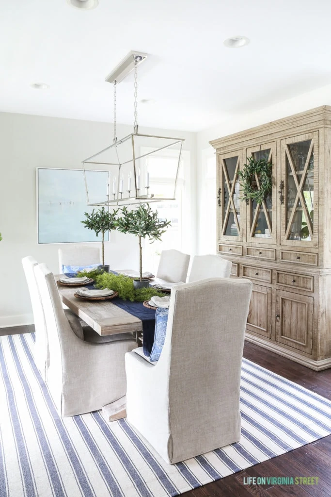 Dining Room Painted Behr Silver Drop via Life On Virginia Street