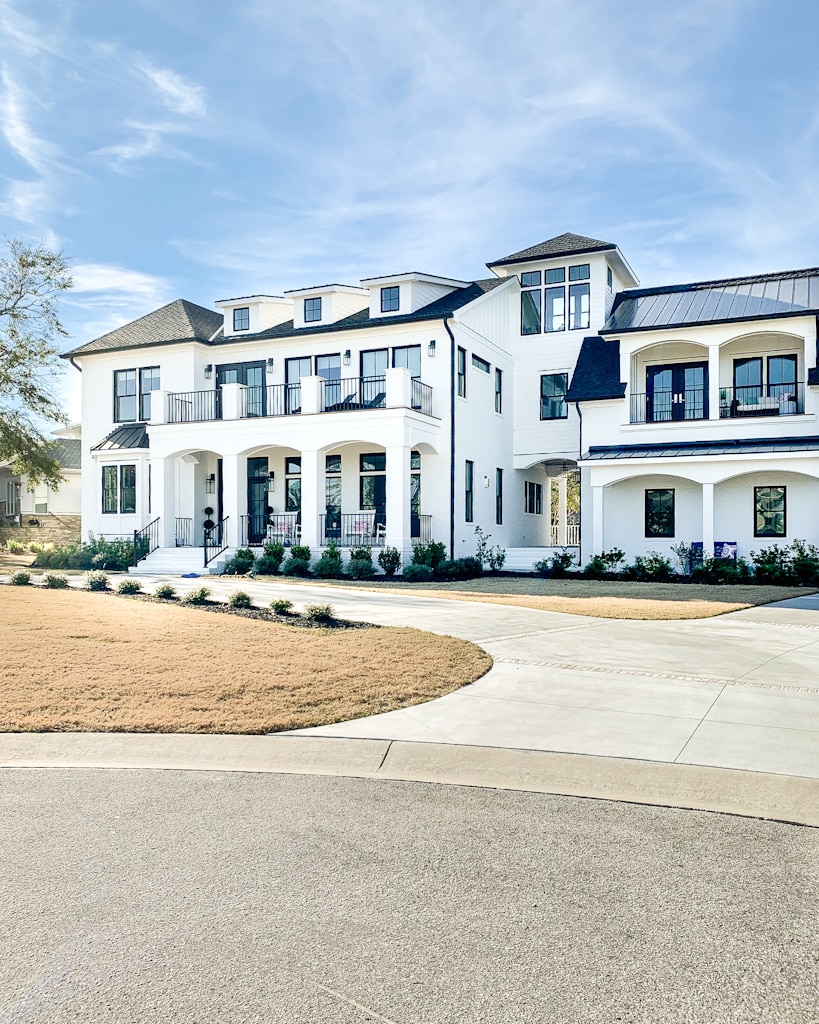 White House with Black Window trims - Image by Life On Virginia Street - Built by Coastal Cypress