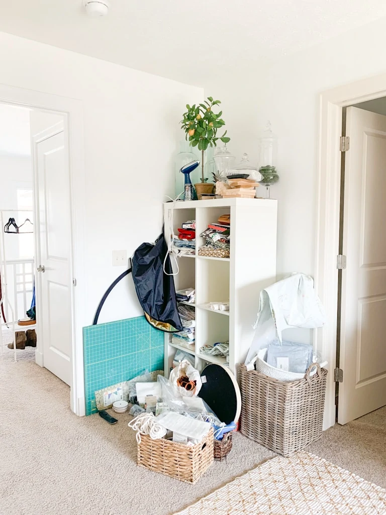 A corner that needs some storage solutions that are chic and functional. Sharing some of the best large storage cabinets with doors that will work for this corner to get it organized!