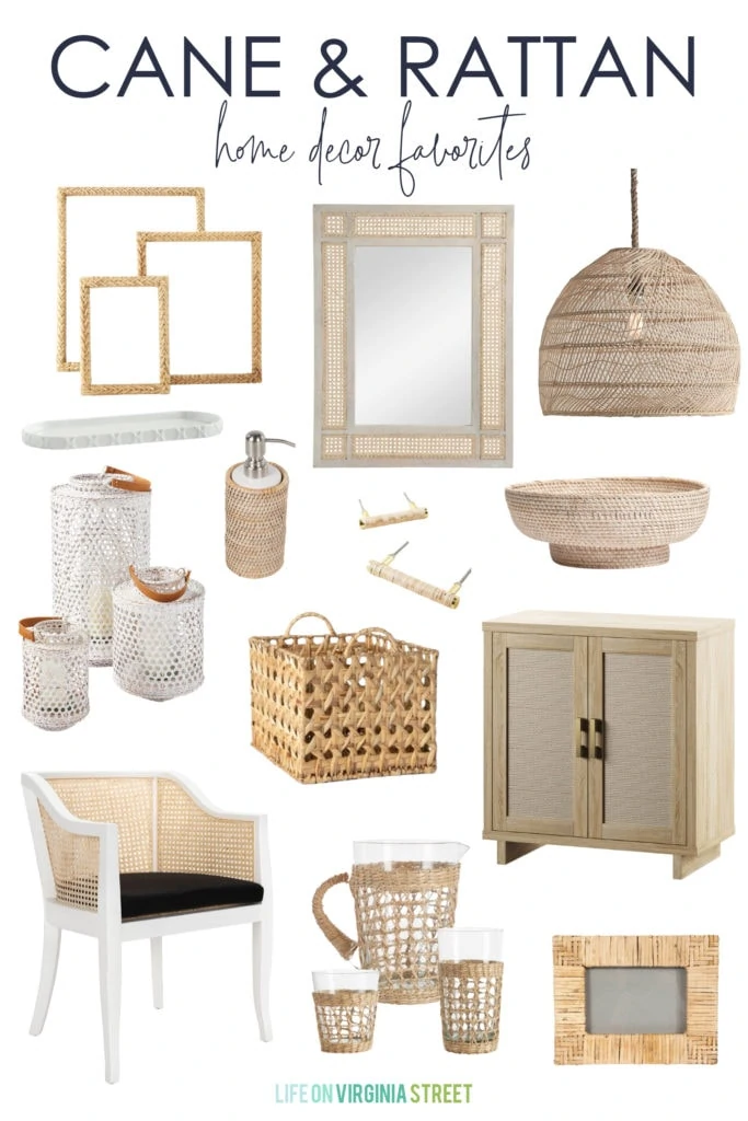 Rattan home accessories