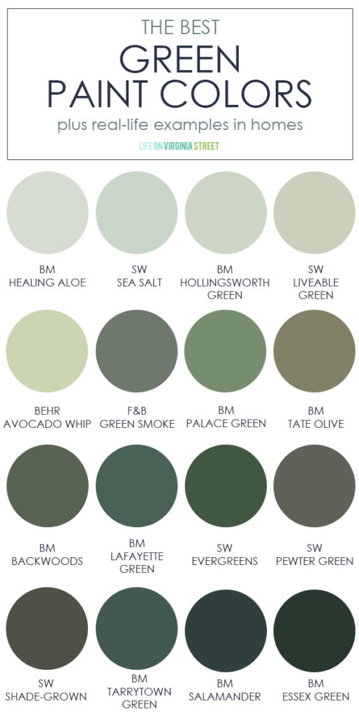 The Best Green Paint Colors Life On Virginia Street - Popular Sherwin Williams Green Paint Colors