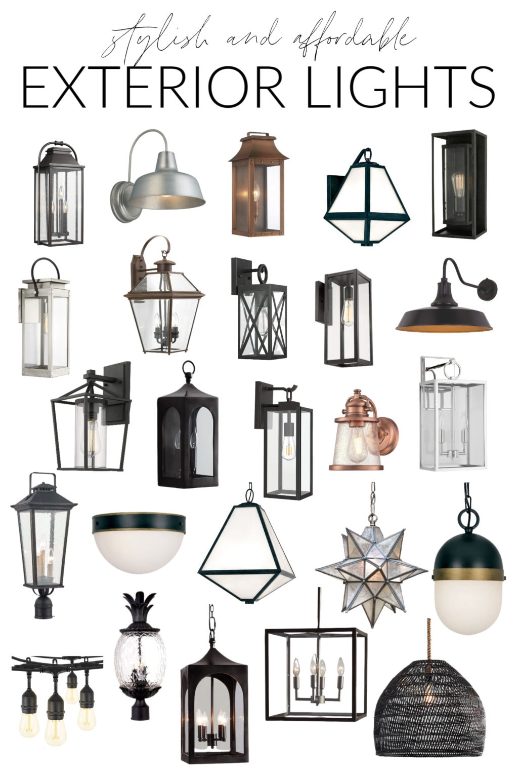 Stylish & Affordable Exterior Light Fixtures - Life On Virginia Street