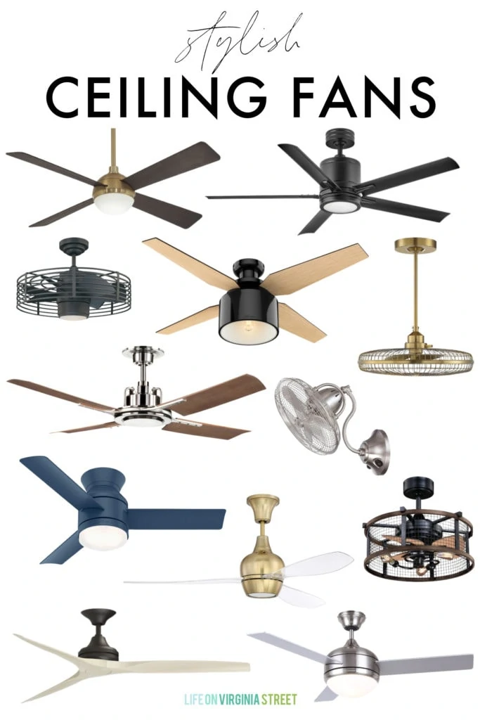A collection of stylish ceiling fans for all budgets and styles.