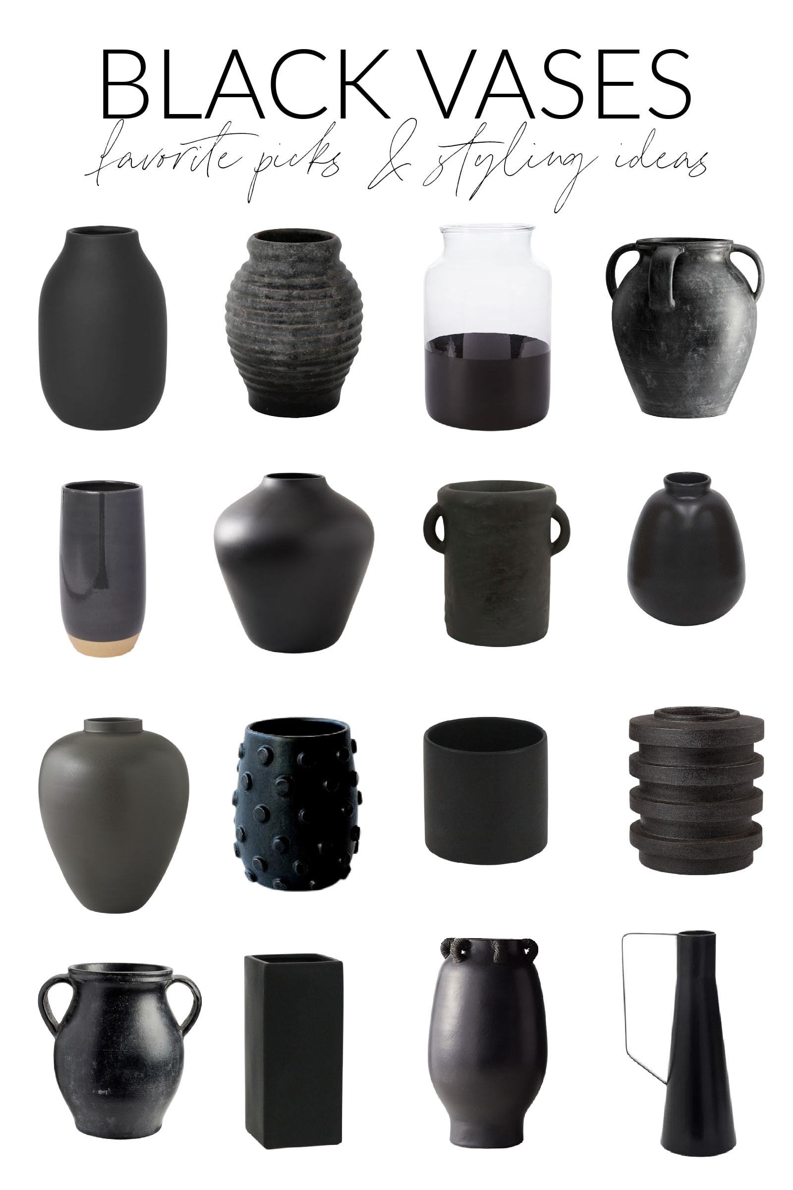Black Vase Options & Styling Ideas Life On Virginia Street
