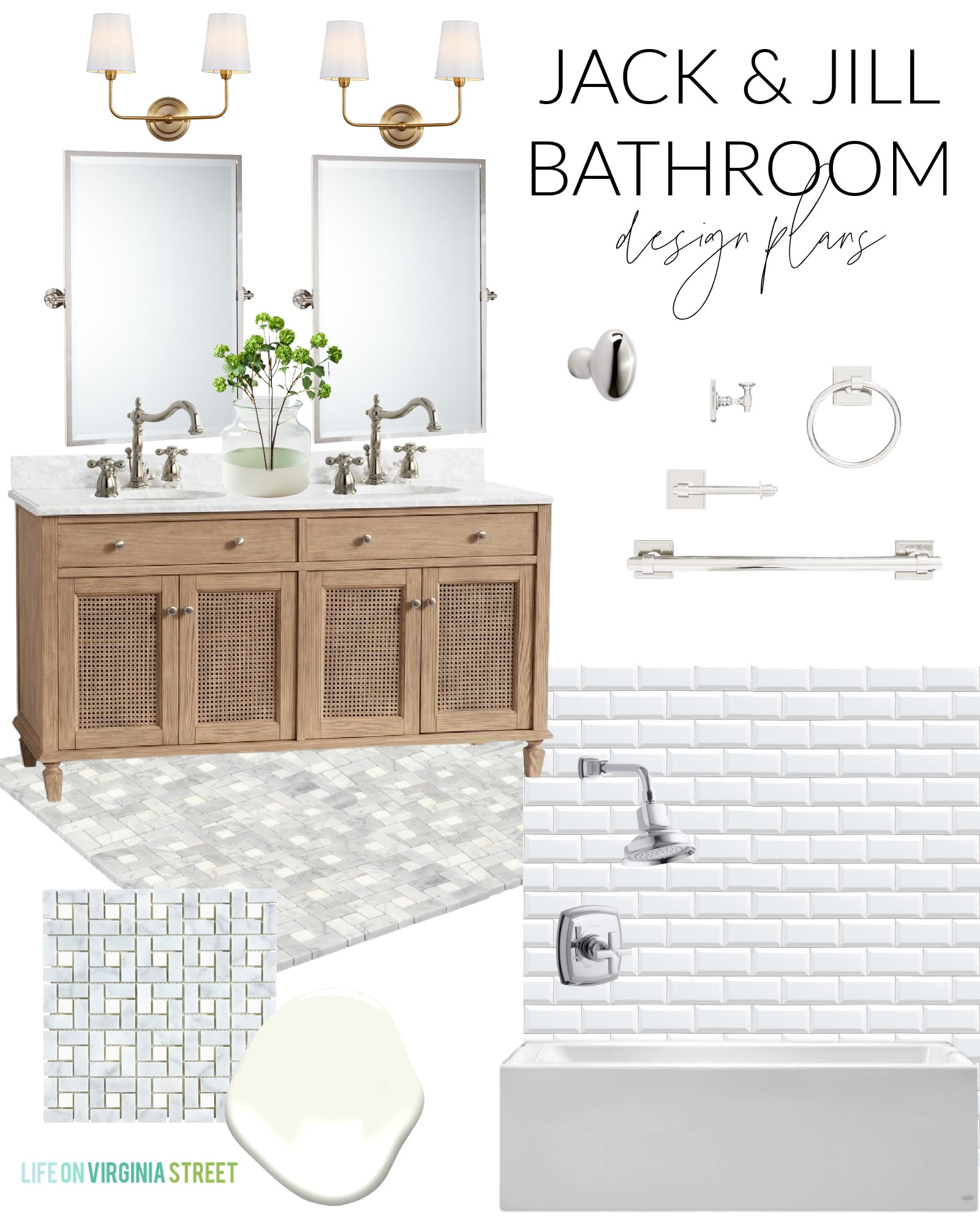 Jack & Jill Bathroom Design Plans - Life On Virginia Street