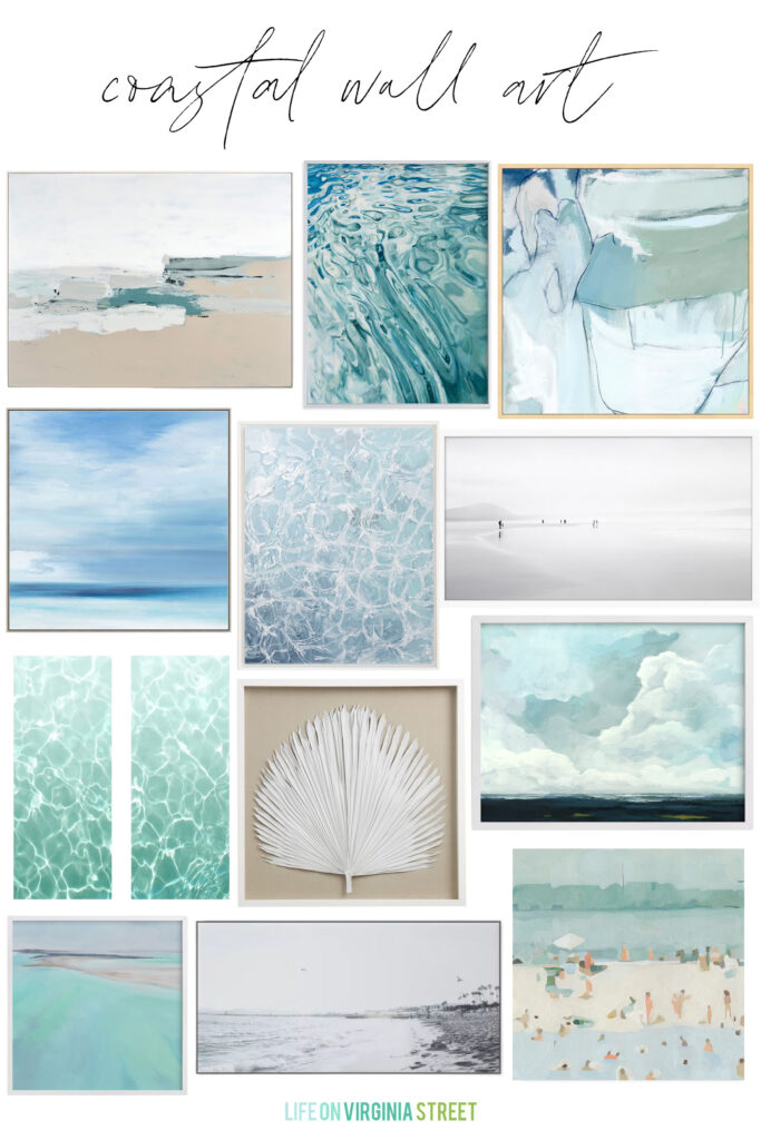 A collection of beautiful and serene coastal wall art, perfect for any room in your home!