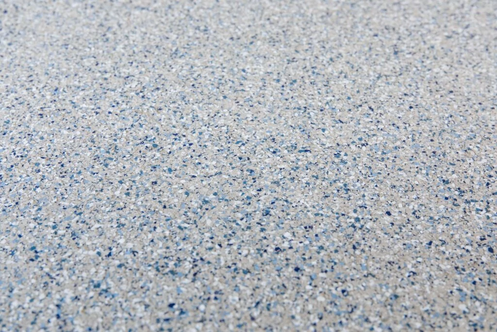 A close-up picture of polyaspartic garage floor coating.