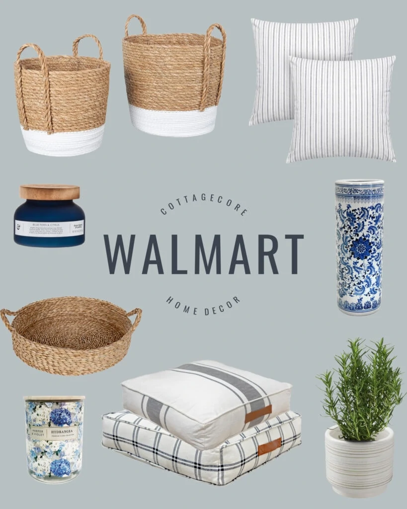 Walmart home decor finds that fit the new cottagecore trend that is popping up everywhere!