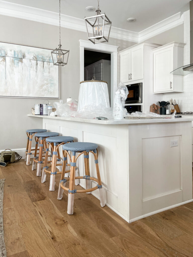 Modern coastal store counter stools