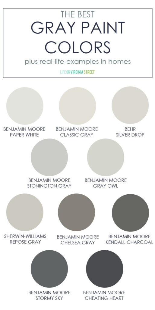 Grey paint shop colors