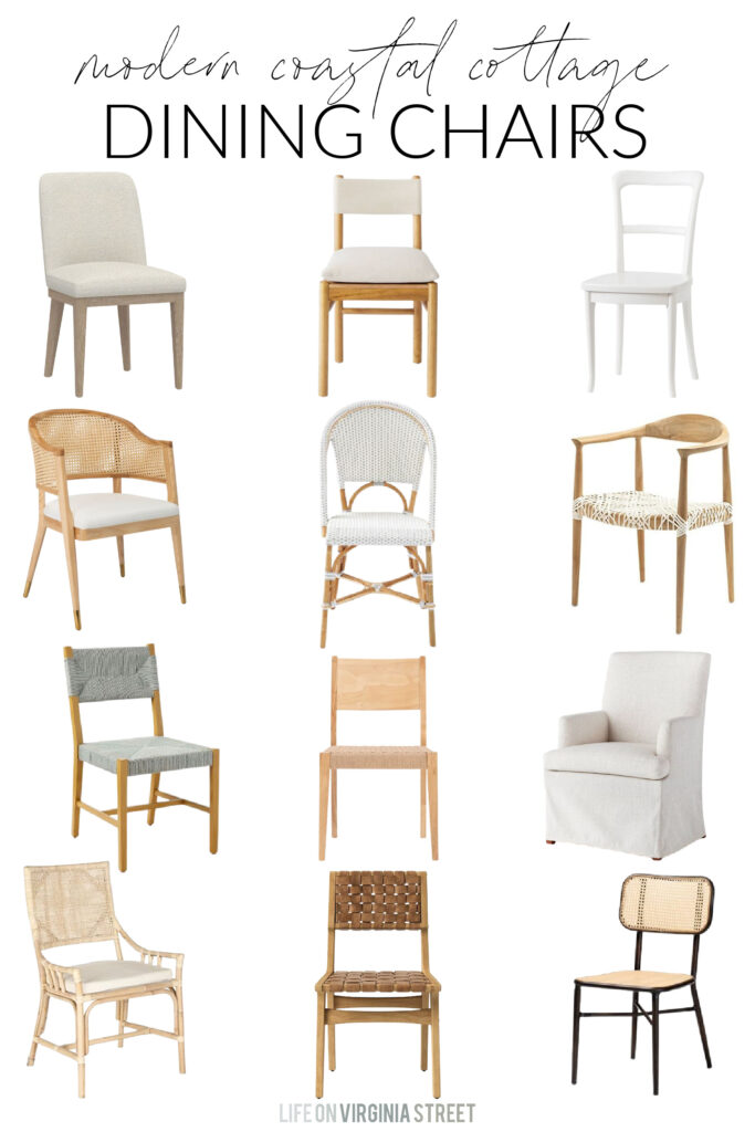 White wood upholstered online dining chairs