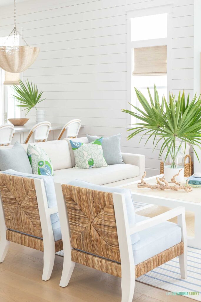 Life On Virginia Street Home Tours, including this gorgeous coastal living room and new Florida home tour.