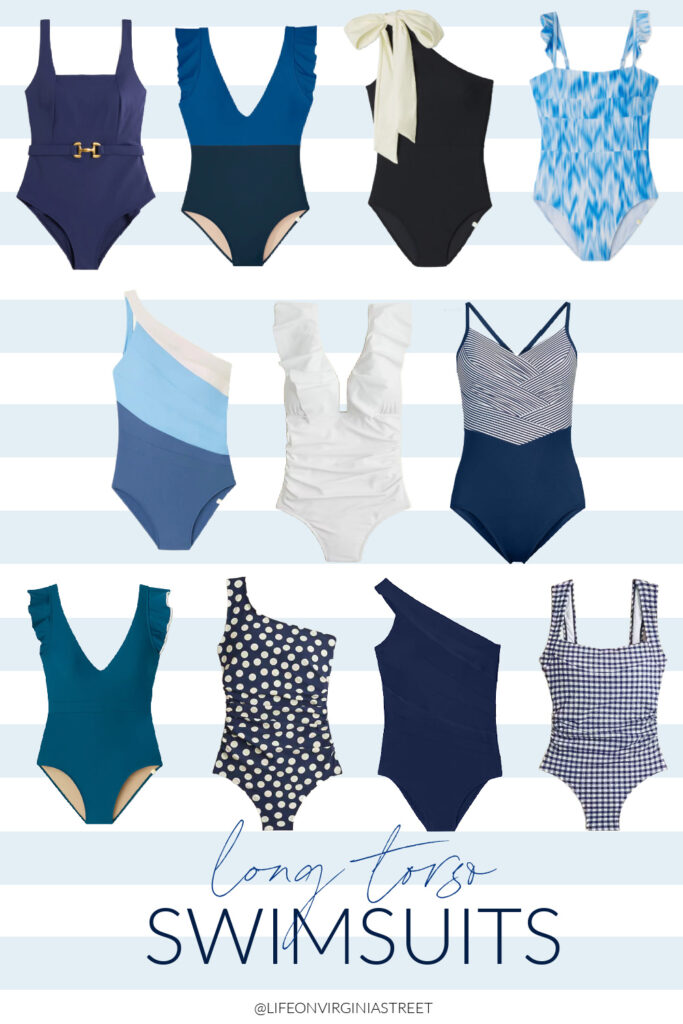 Long torso swimsuits for women in figure-flattering silhouettes and colors!